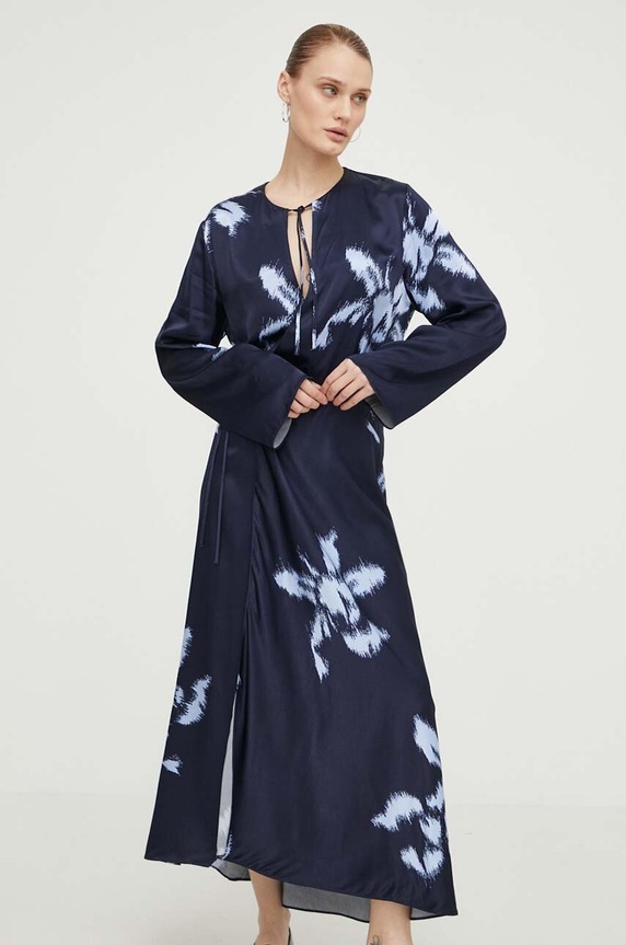 Samsoe Samsoe sukienka SAHILDA F24100144 granatowy SS24