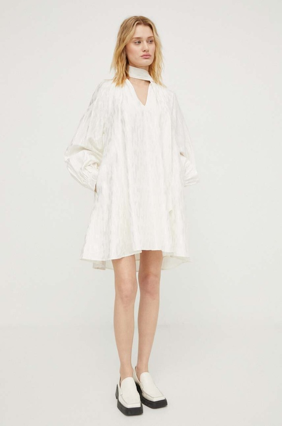 Samsoe Samsoe rochie F24100117 bej SS24