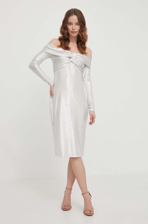 Šaty Lauren Ralph Lauren pletenina béžová 253932602