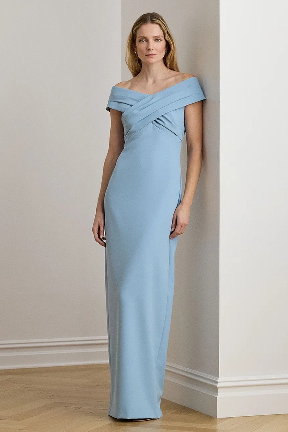 Lauren Ralph Lauren sukienka z elastanem niebieski 253936391