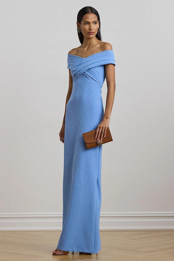 Lauren Ralph Lauren šaty maxi modrá 253936391