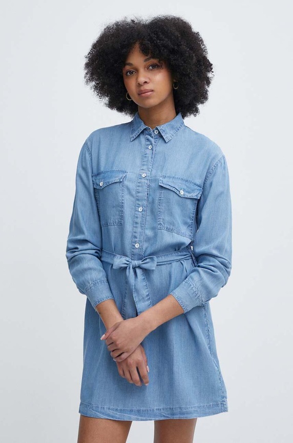 Šaty Pepe Jeans ERINE látka modrá PL953485