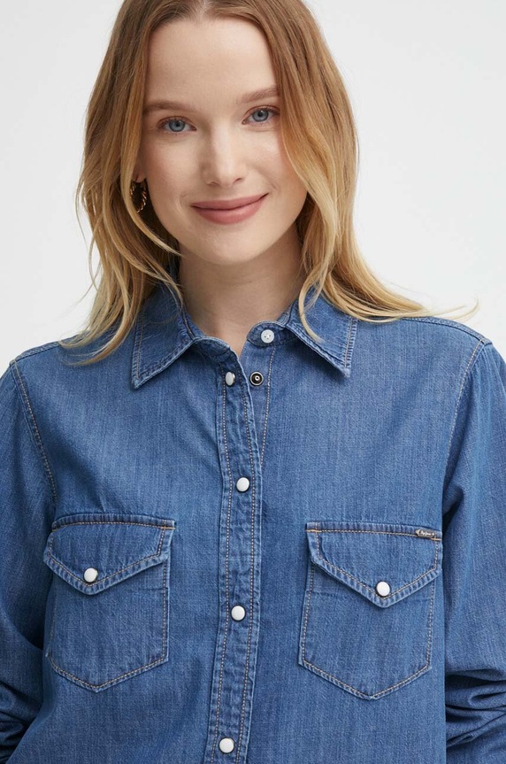 Rifľové šaty Pepe Jeans MAYA modrá PL953509DP5