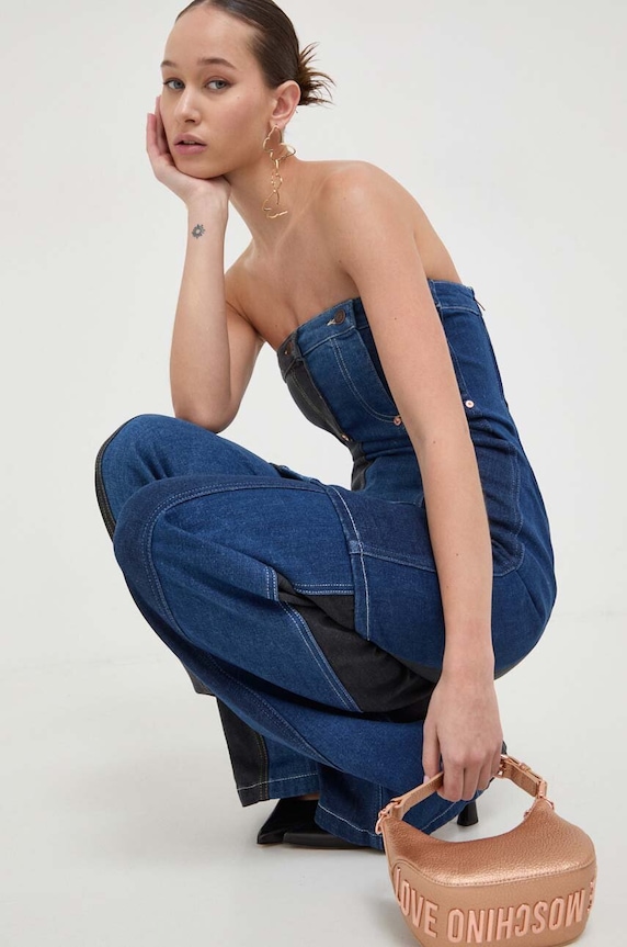 Φόρεμα τζιν Moschino Jeans μπλε 0401.3239