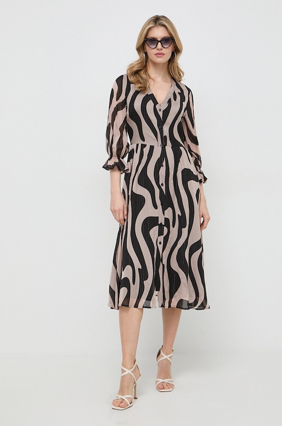 Liu Jo rochie midi bej WA4046.T3765