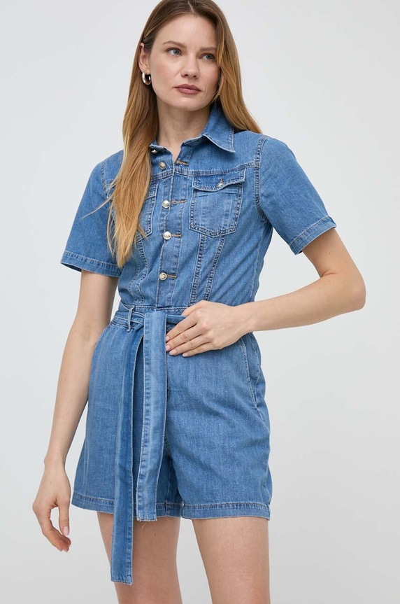 Liu Jo farmer kezeslábas gombolós kék UA4206.DS030