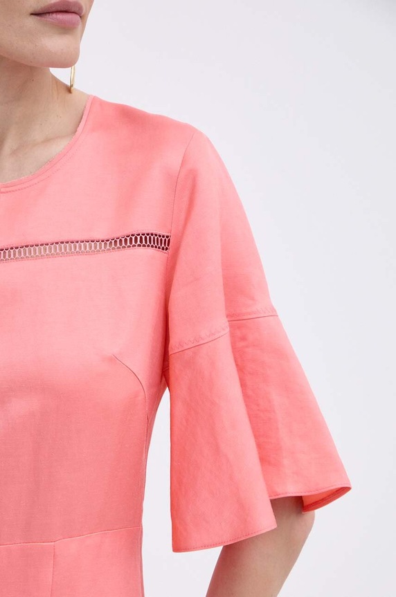 Haljina s dodatkom lana BOSS 50512807