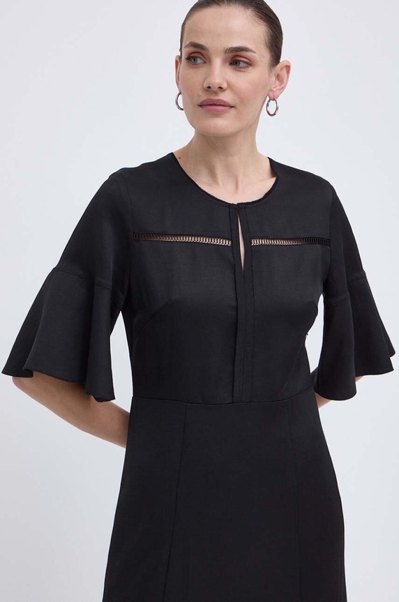 BOSS rochie din amestec de in 50512807 negru