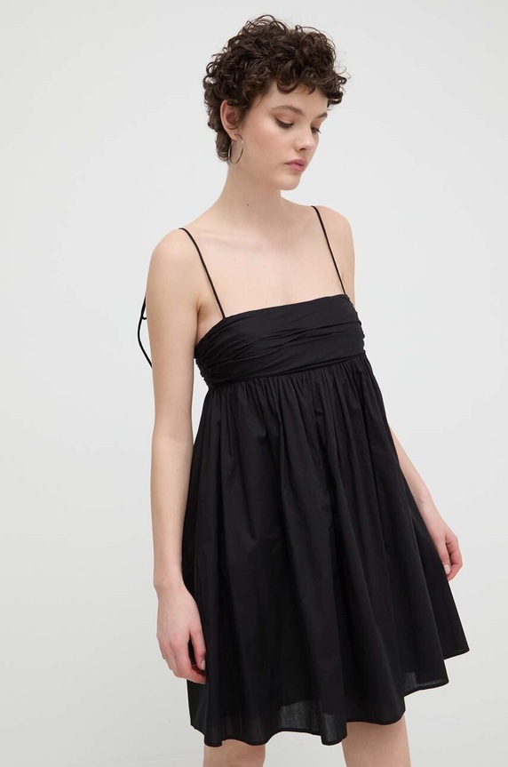 Îmbrăcăminte HUGO rochie din bumbac 50510433 negru