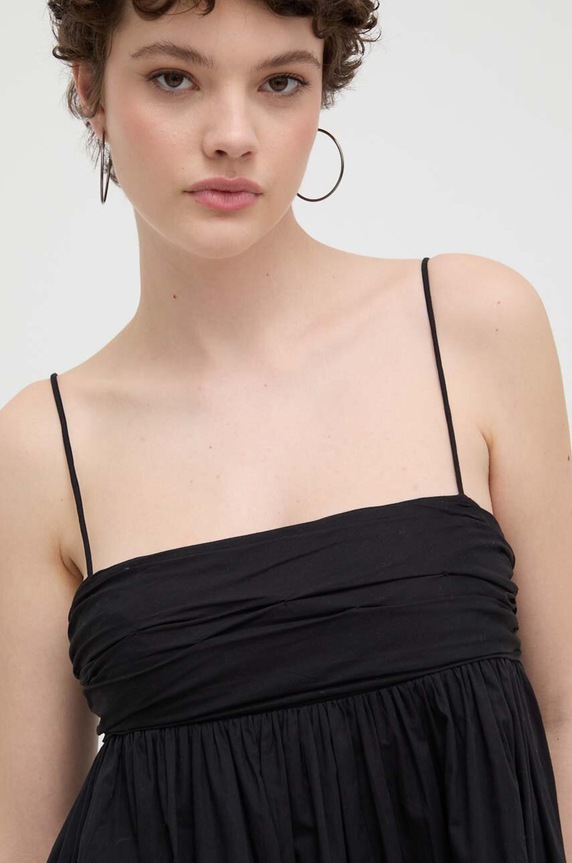HUGO rochie din bumbac negru 50510433