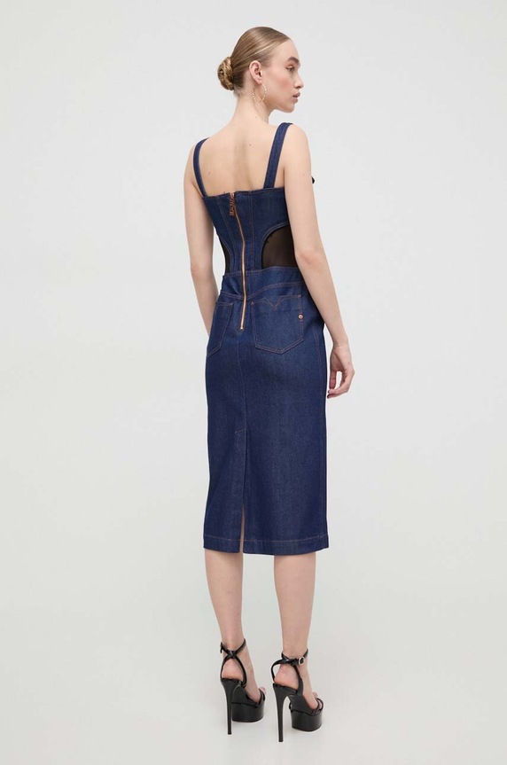 Îmbrăcăminte Versace Jeans Couture rochie din denim 76HAO953.DW023L54 bleumarin