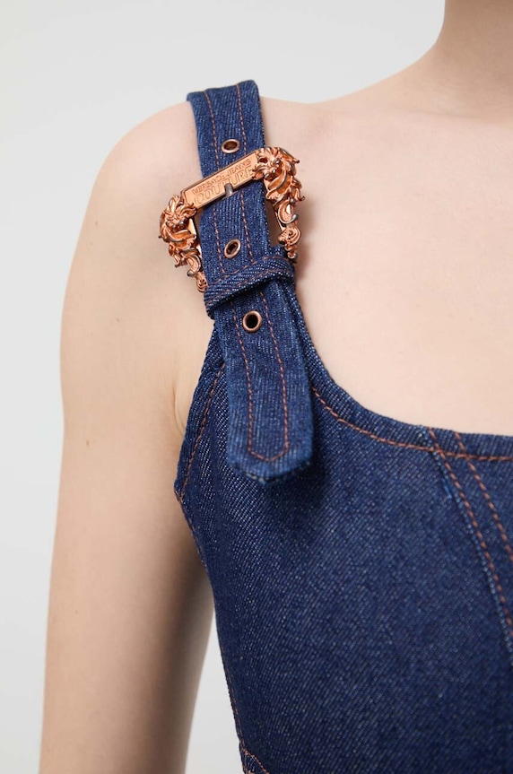 Versace Jeans Couture rochie din denim 76HAO953.DW023L54 bleumarin