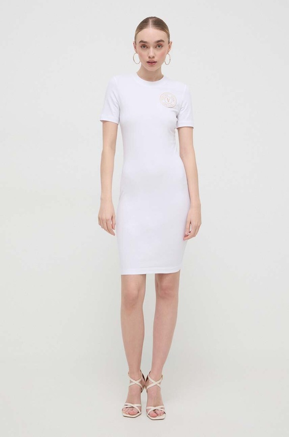 Versace Jeans Couture rochie 76HAOT02.CJ03T alb SS24