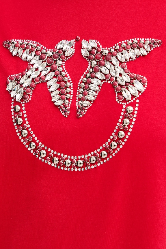 Βαμβακερό φόρεμα Pinko Answear Exclusive 103933.A1R7 κόκκινο