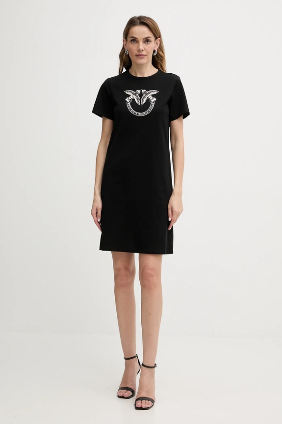Βαμβακερό φόρεμα Pinko Answear Exclusive 103933.A1R7 μαύρο AA00