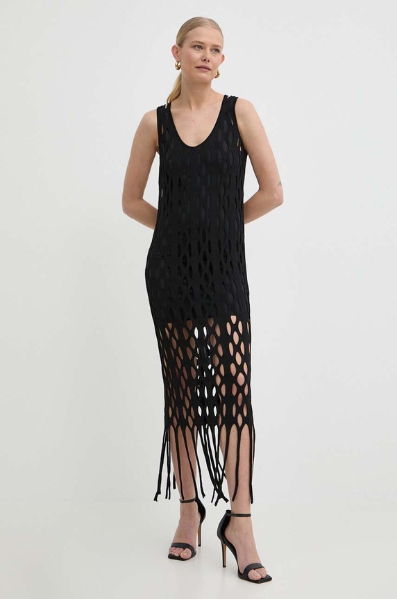 Pinko sukienka z elastanem czarny 103464.Y7ZX