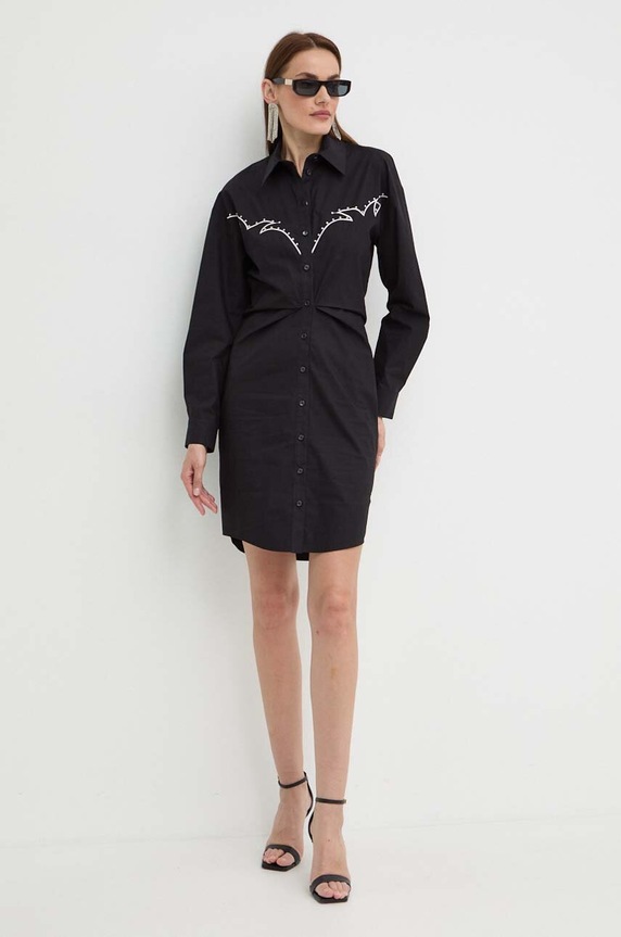 Pinko sukienka bawełniana 103737.A1XO czarny SS24