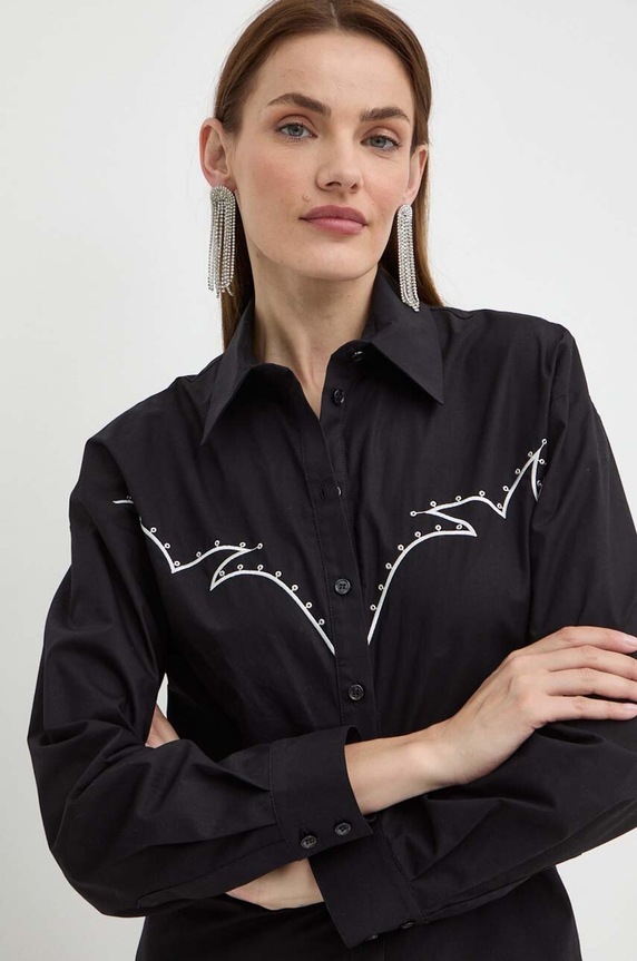 Pinko sukienka bawełniana czarny 103737.A1XO