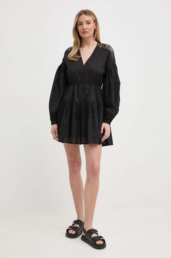 Pinko sukienka bawełniana 103741.A1XN czarny SS24