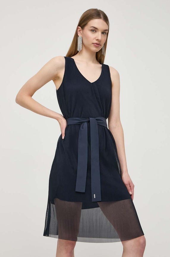 Šaty Armani Exchange mini námořnická modř 3DYA10.YN8QZ