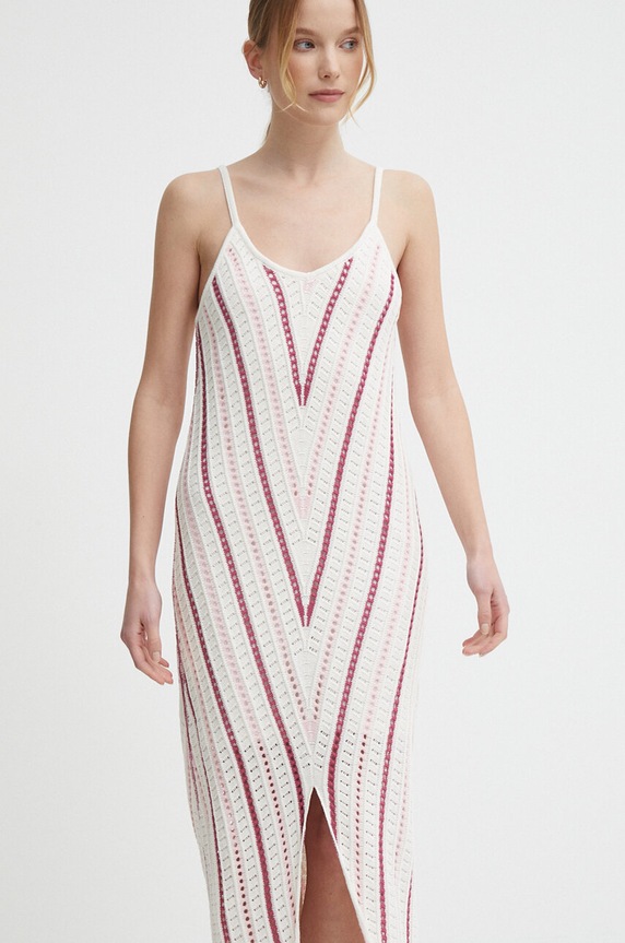 Pepe Jeans sukienka GINNY DRESS beżowy PL953523