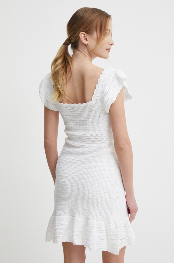 Odzież Pepe Jeans sukienka bawełniana GESA DRESS PL953524 biały