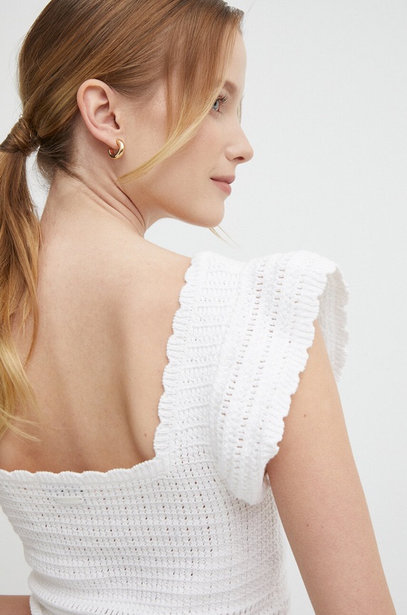 Pepe Jeans sukienka bawełniana GESA DRESS biały PL953524