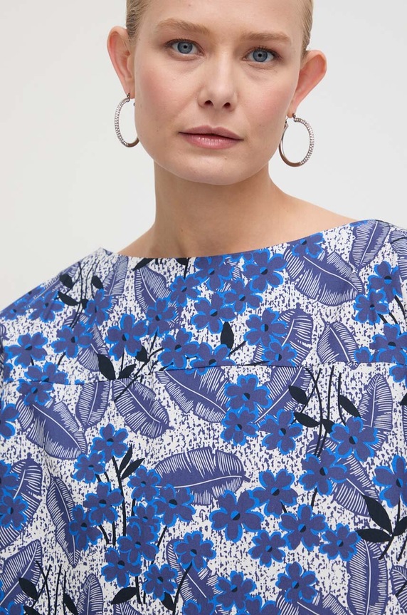 Памучна рокля Weekend Max Mara син 2415221102600