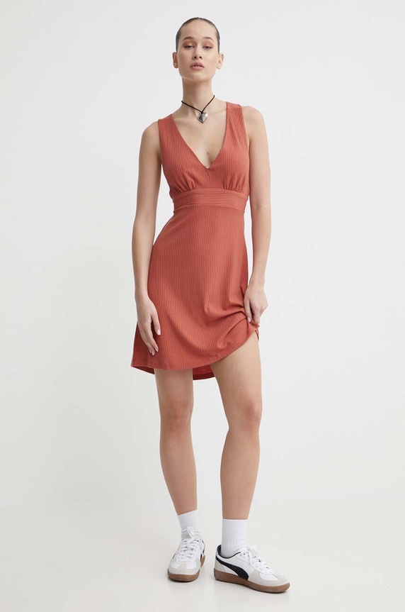 Šaty Volcom mini hnědá B1312401