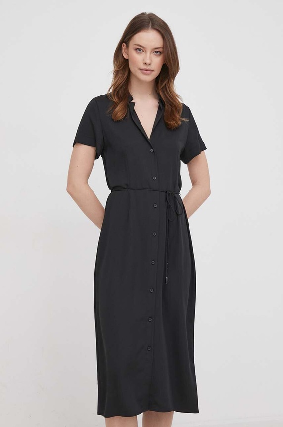 Calvin Klein sukienka midi czarny K20K206657