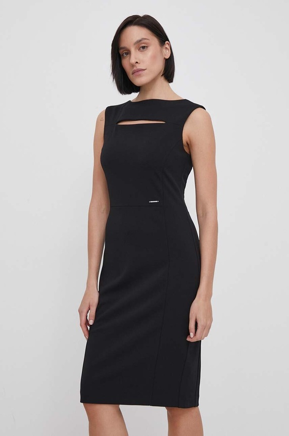 Calvin Klein sukienka z elastanem czarny K20K207035