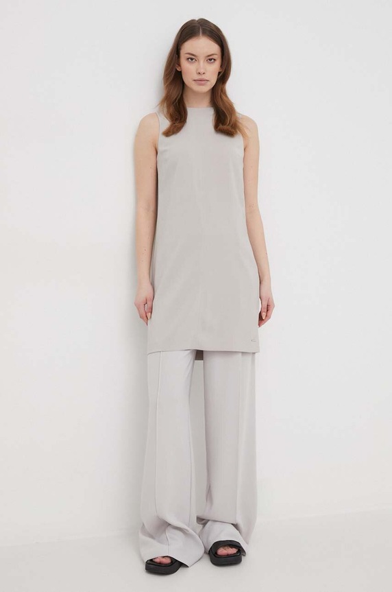 Calvin Klein sukienka z elastanem szary K20K207257