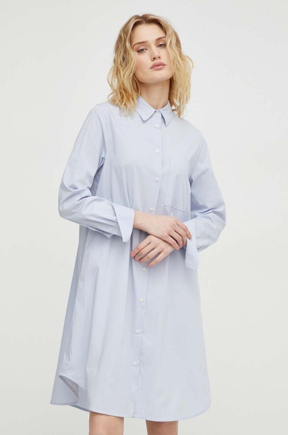 Marc O'Polo rochie cu guler albastru 402101221353