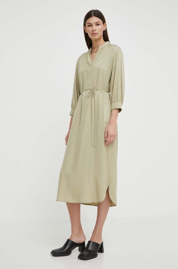 Marc O'Polo rochie midi verde 402116921207