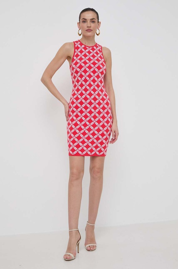 MICHAEL Michael Kors sukienka MS482DZEH4 czerwony SS24