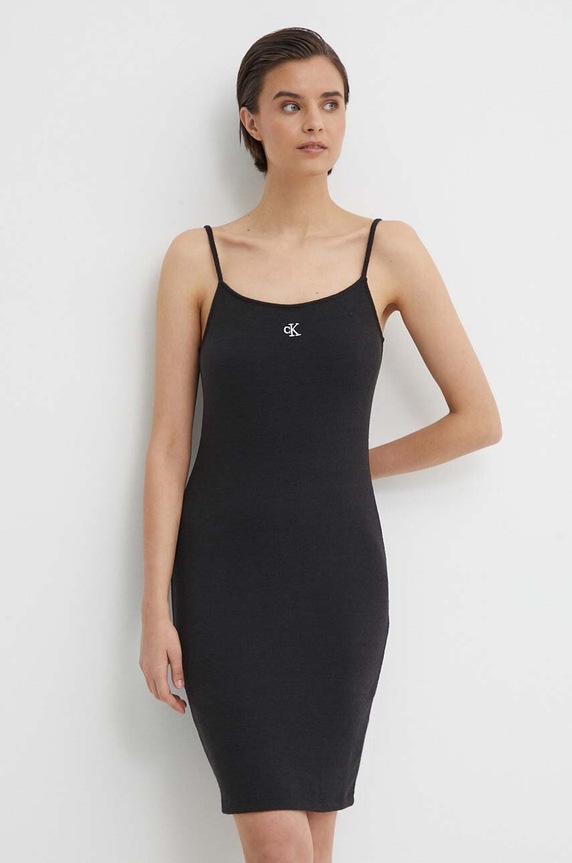 Calvin Klein Jeans sukienka z elastanem czarny J20J223059