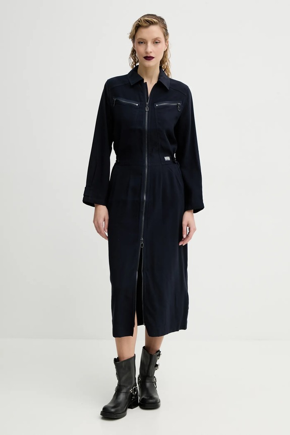 G-Star sukienka D24267.D522 granatowy SS25