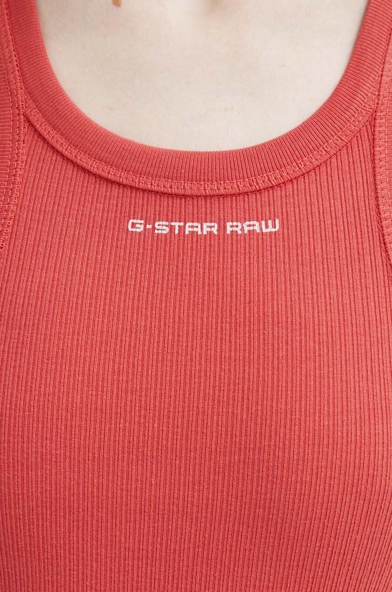 G-Star rochie din bumbac D24485.D289 rosu