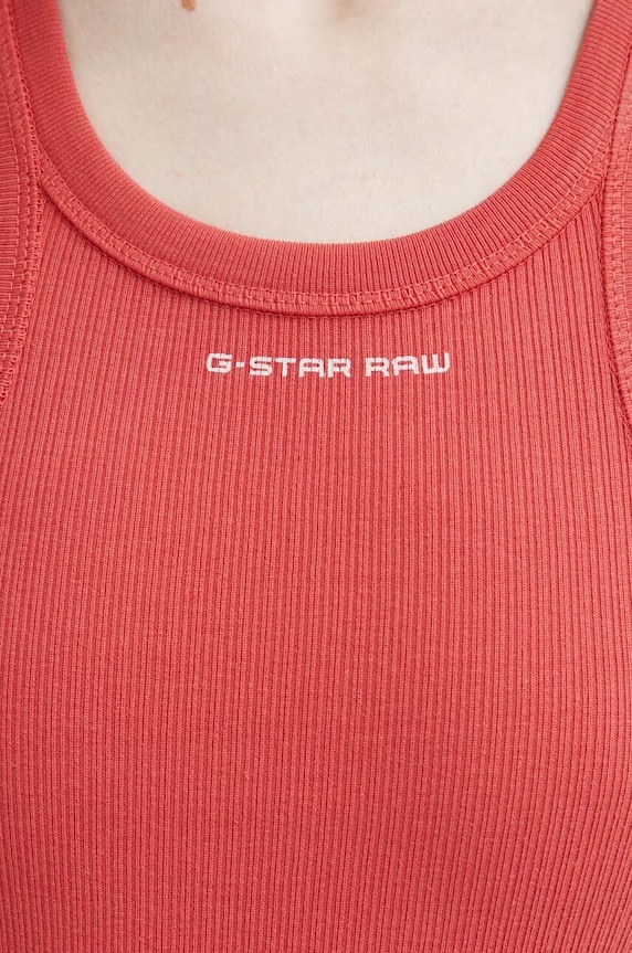 G-Star rochie din bumbac D24485.D289 rosu