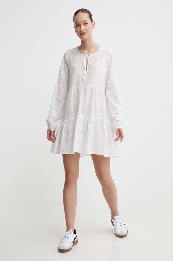 Šaty Superdry W8011679A.71D bílá SS24