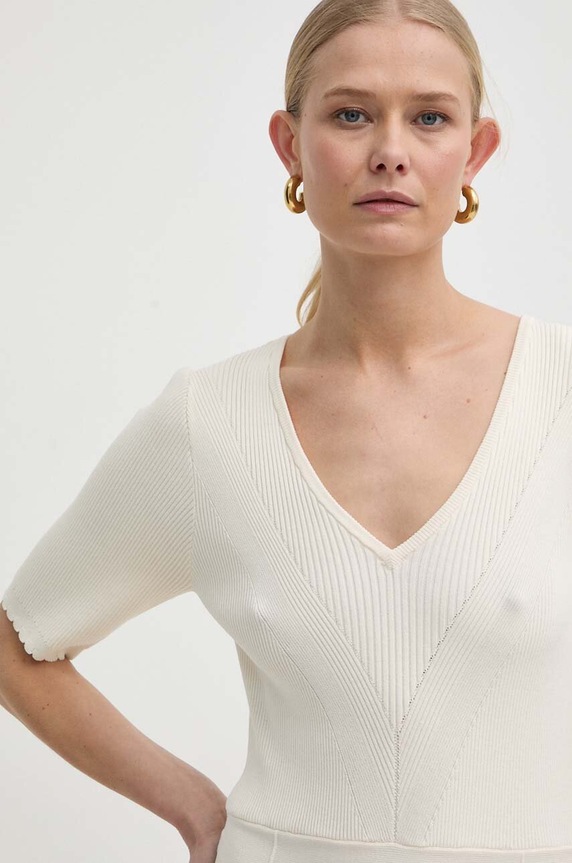 Φόρεμα Morgan RMALICE RMALICE μπεζ RMALICE.IVOIRE