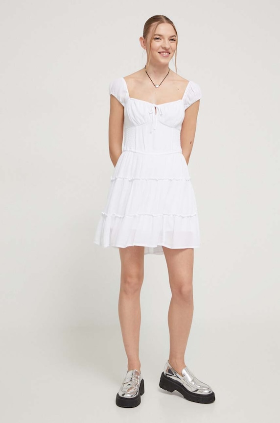 Haljina Hollister Co. KI359.4077.100 bijela SS24