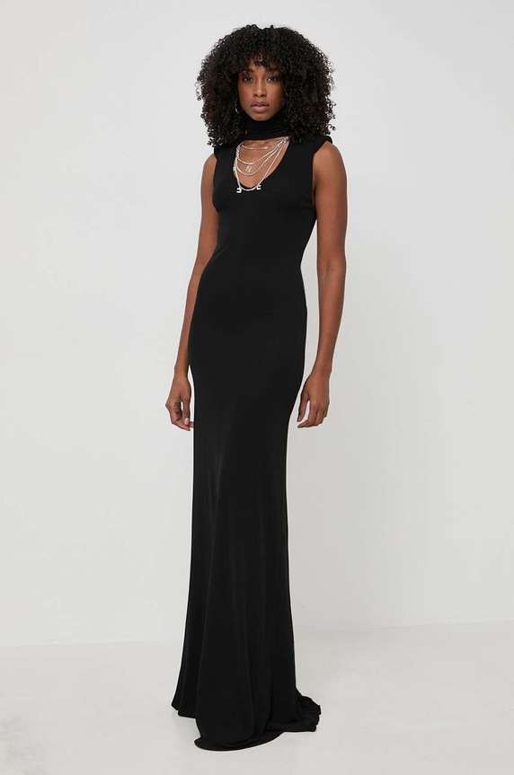Φόρεμα Elisabetta Franchi AB64742E2 μαύρο SS24
