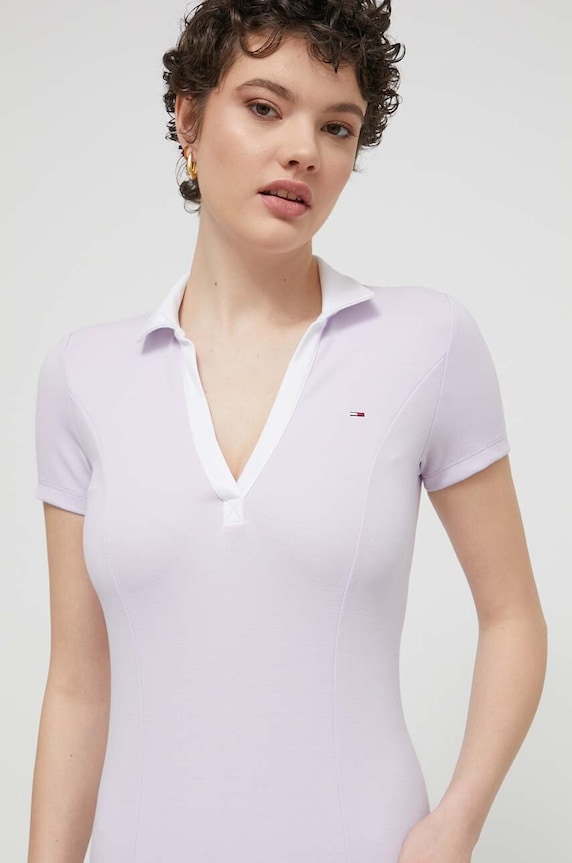 Îmbrăcăminte Tommy Jeans rochie DW0DW17937 violet