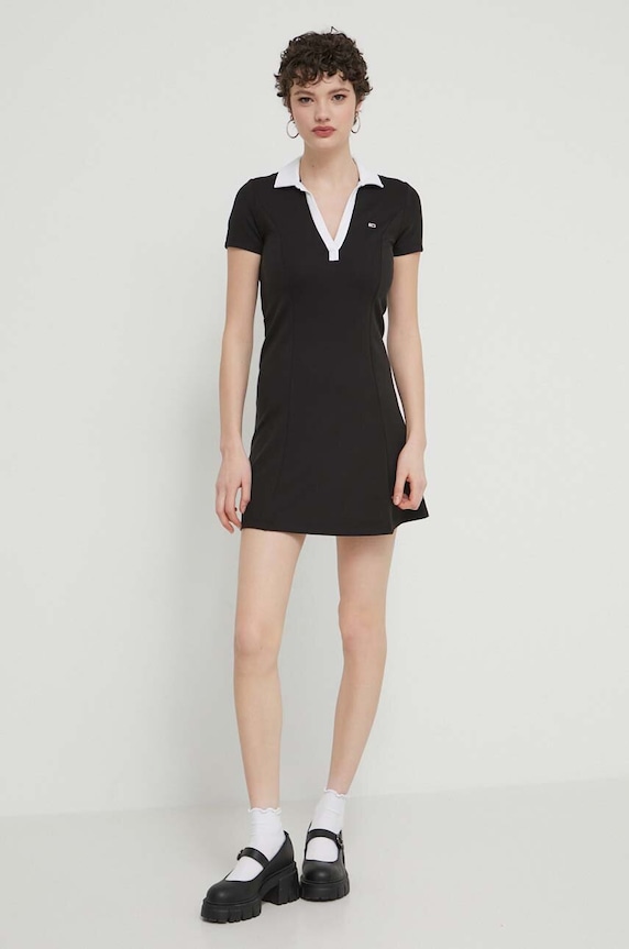 Tommy Jeans rochie DW0DW17937 negru SS24