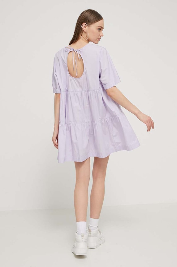 Ruházat Tommy Jeans pamut ruha DW0DW17948 lila