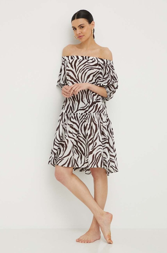 Max Mara Beachwear pamut ruha 2416221049600 barna SS24