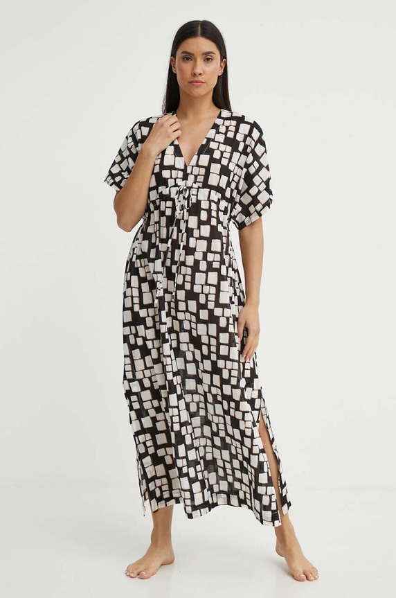 Bavlněné plážové šaty Max Mara Beachwear černá 2416221059600