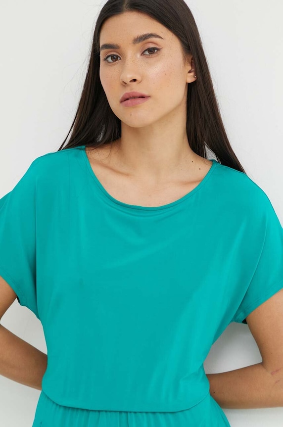 Max Mara Beachwear sukienka plażowa 2416621019600 turkusowy SS24