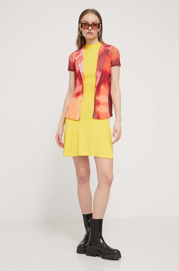 Desigual sukienka TURNER 24SWVF08 żółty SS24